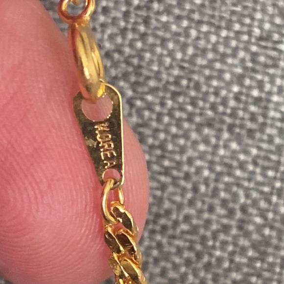 Vintage 70s Korea Gold TONED Necklace - Picture 3 of 3